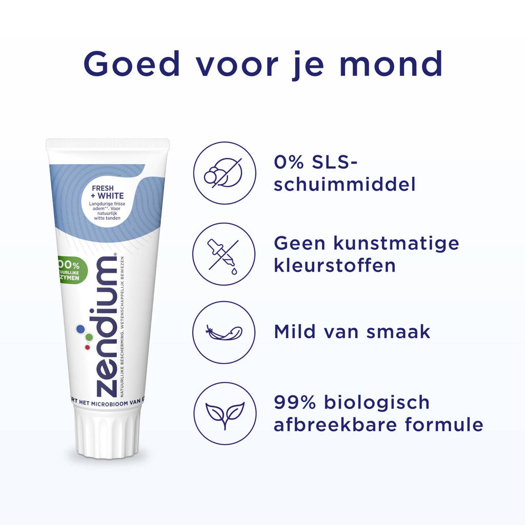 Top tandpasta!Fresh+White tandpasta - 12 x 75 ml