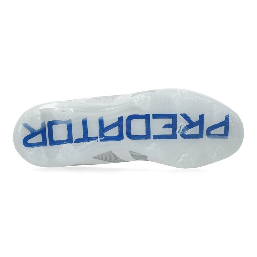 adidas Predator Elite FG Polar Victory - Blanc/Argenté/Bleu Enfant
