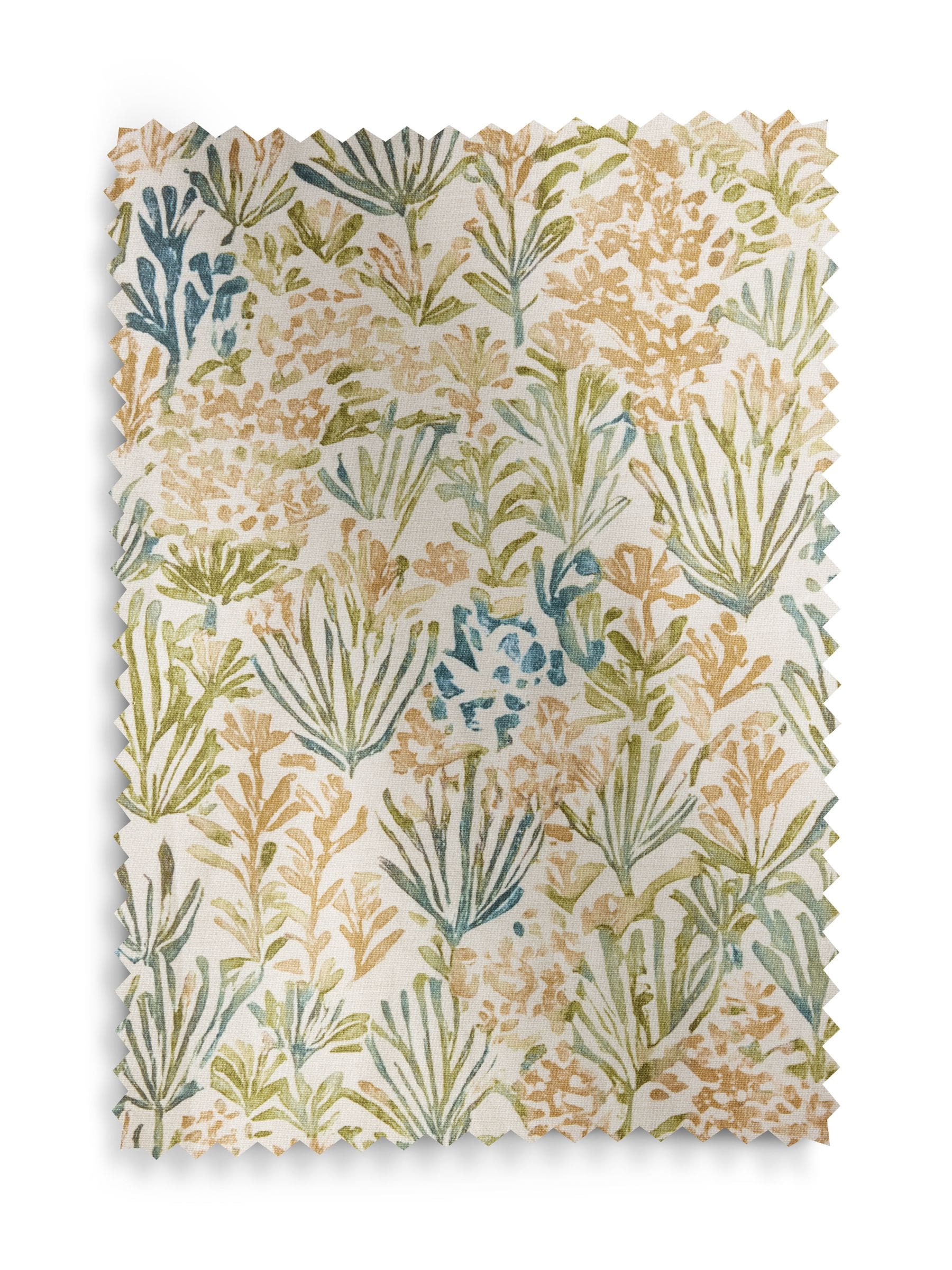 Autumn Leaf Print Eyelet Lined Curtains