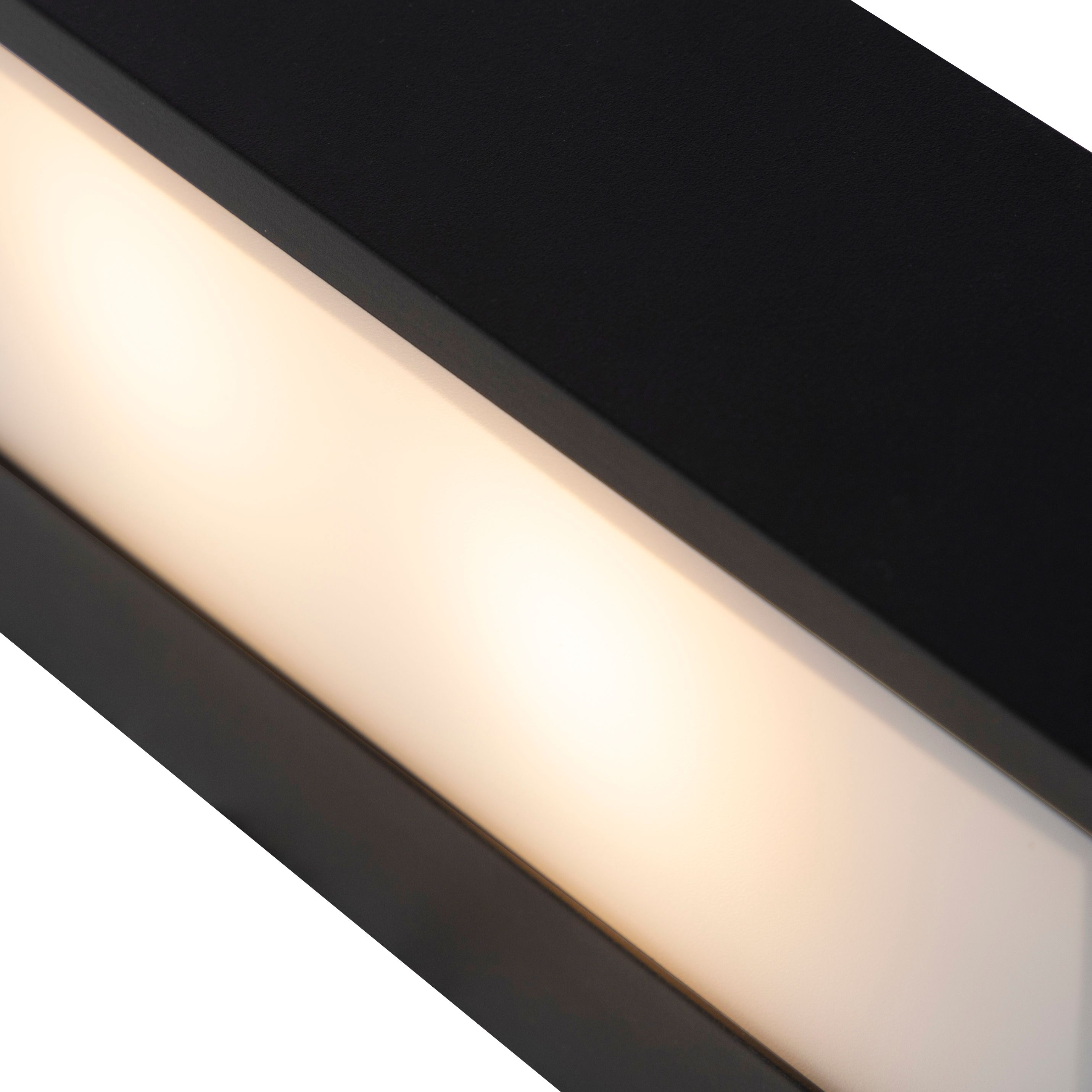 Design langwerpige wandlamp zwart 25cm - Houx