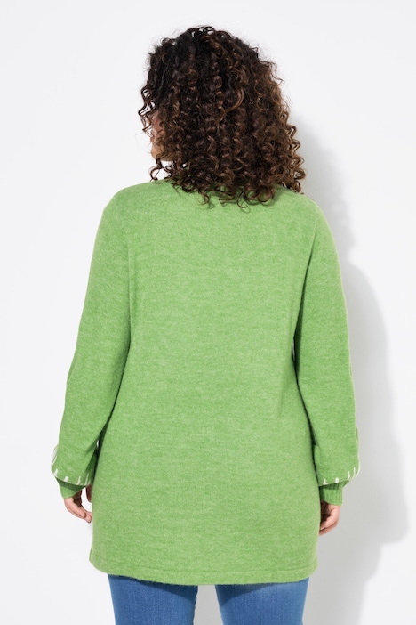 Pullover, HAPPY-Statement, Ballon-Langarm