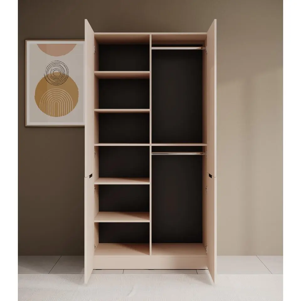 Meubella - Kledingkast Shelton - Beige - 101 cm