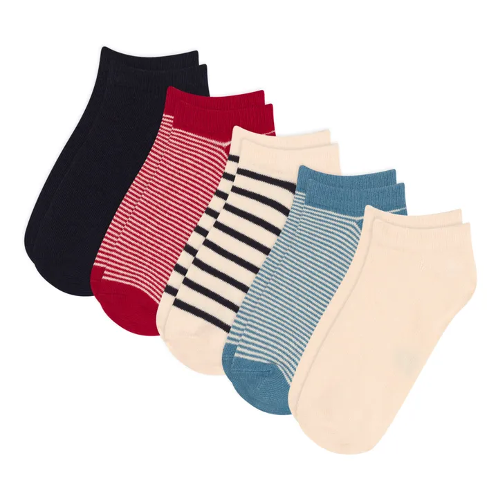 Petit Bateau Lot 5 Chaussettes Rayées | Ecru
