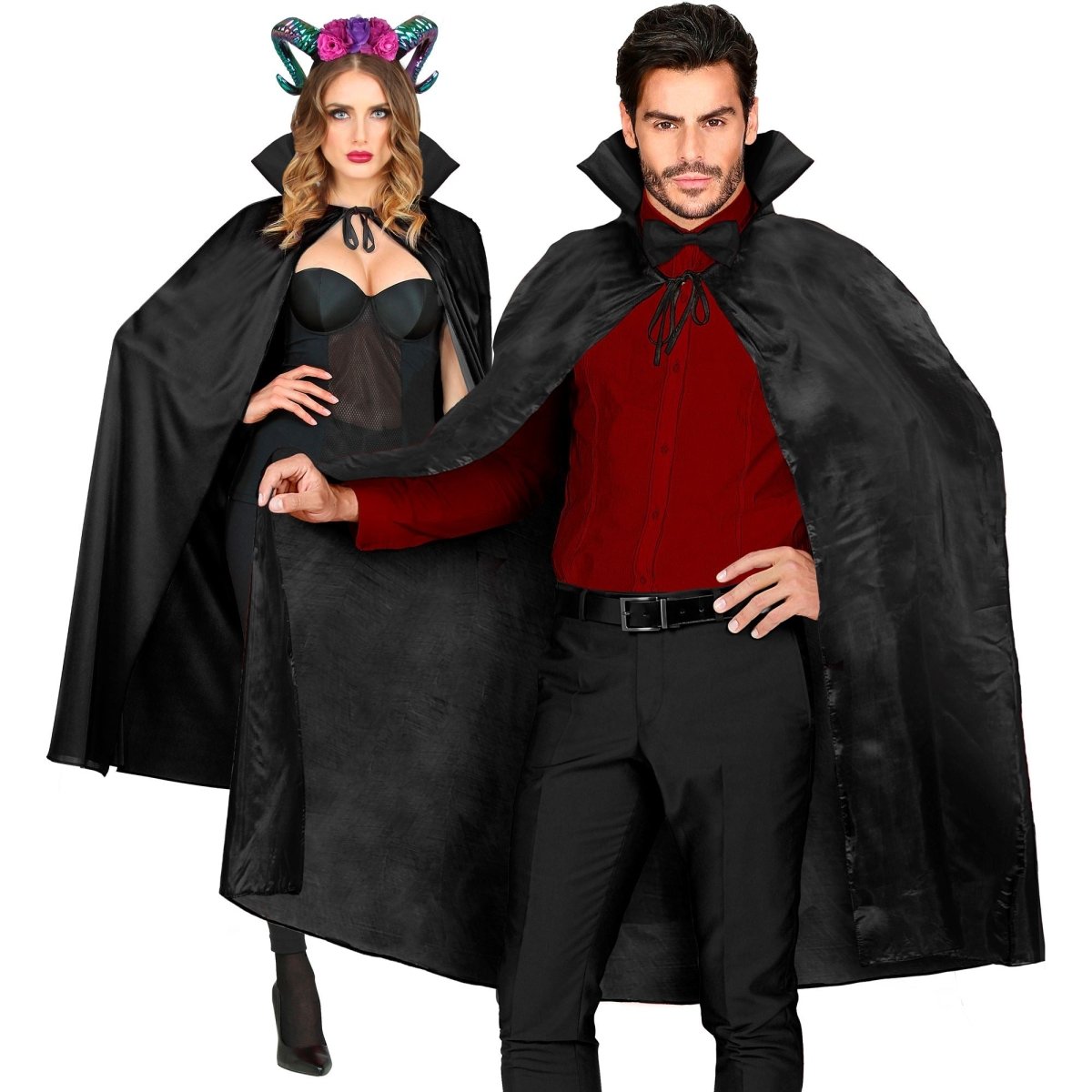 Halloween Cape Zwart 1,15m