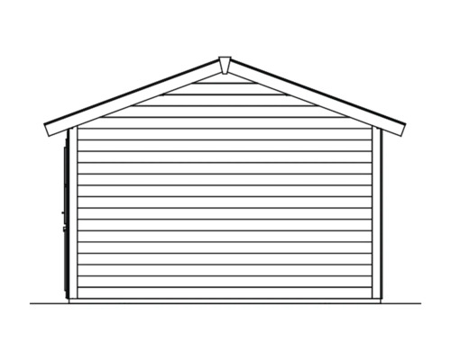 SKAN HOLZ Varberg 1 blokhut garage, 370 x 525 cm, natuurlijke afwerking