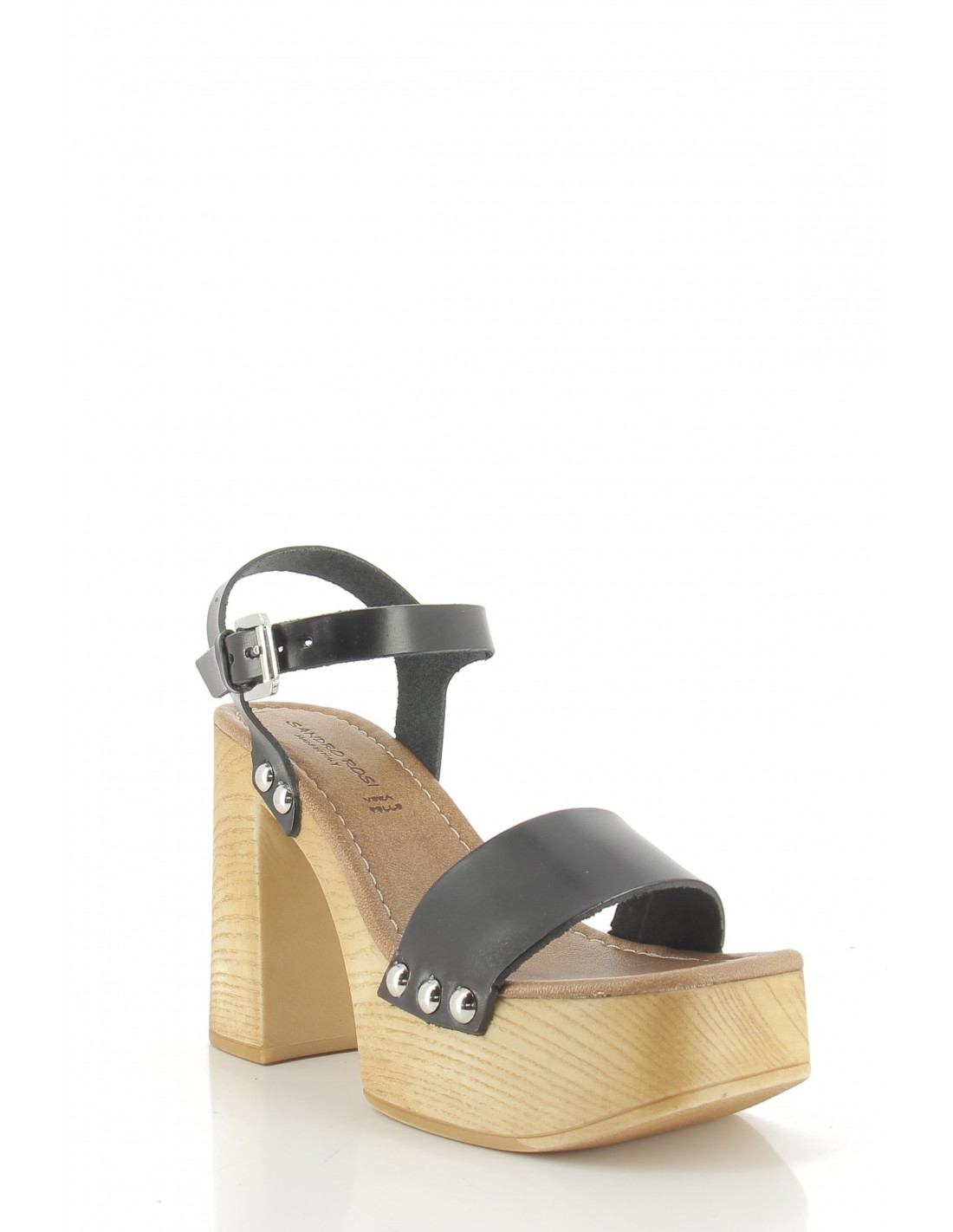 sandro rosi Sandales à Talons femme 8754 cuir noir