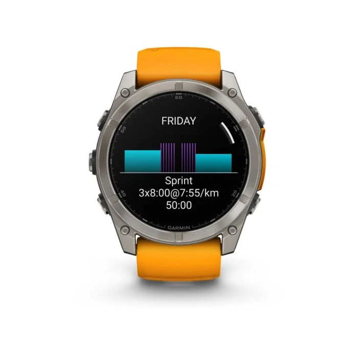 Garmin Unisex Ure fēnix® 8 - 51 mm AMOLED Sapphire Orange