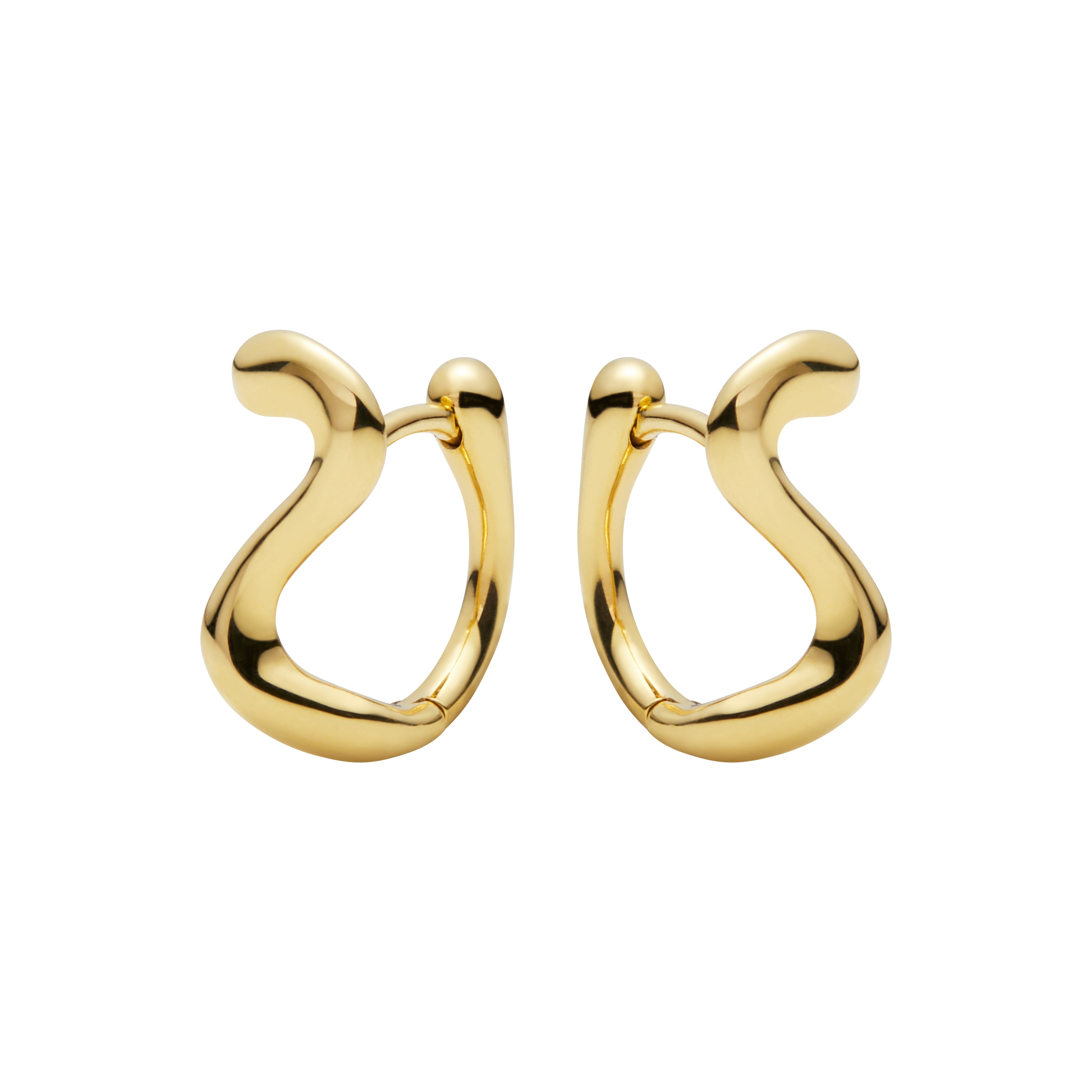 Maria Black  Lotus 9 Huggie ørering - forgyldt