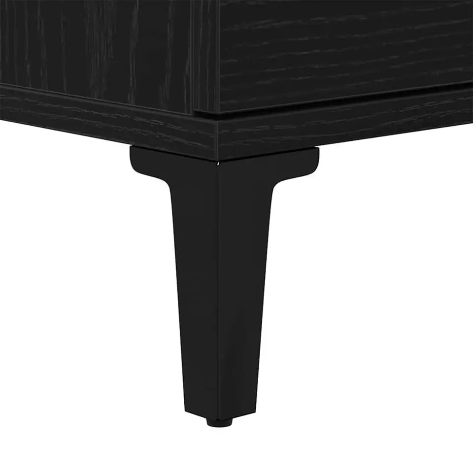 vidaXL - Wastafelonderkast met 1 deur 2 lades - Zwart eiken - Hout - 65x33x60 cm