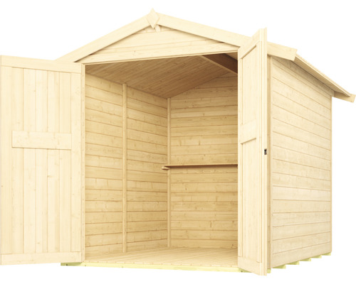 Weka La Cochera motorgarage met vloer, 240 x 273 cm, natuurlijke afwerking