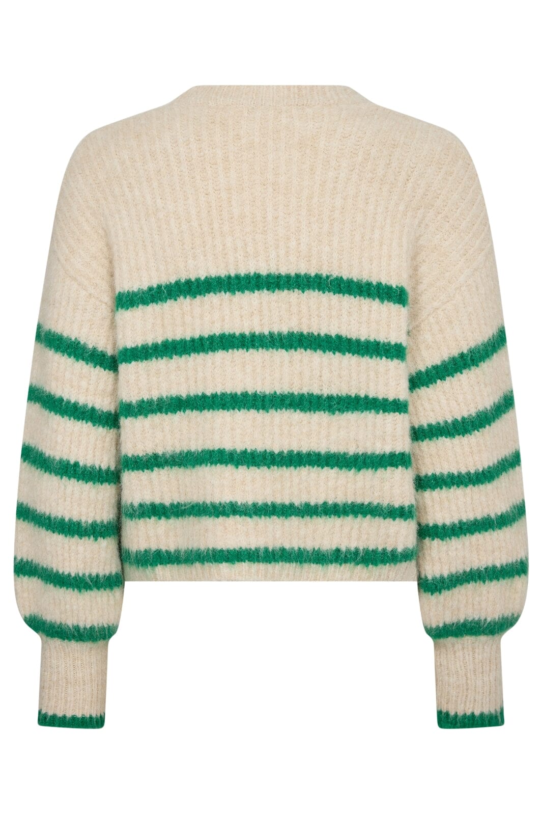 Co´Couture Coraliecc Crop Stripe O-Knit 32156 19934 bonegreen