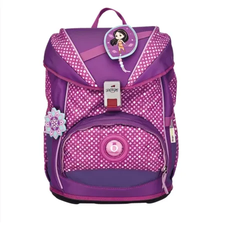 DerDieDas ErgoFlex Schulrucksack-Set Purple Dots