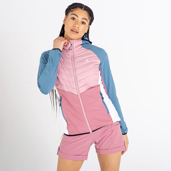 Doudoune randonnée DARE 2B SURMOUNT II WOOL HYBRID W PWDPINK/MESA