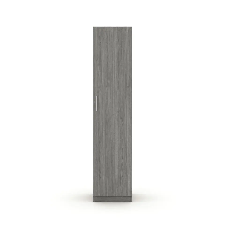 Interiax Kledingkast 'Mila' - Grijze Eik - 1 Deurs - 180x40x42 cm