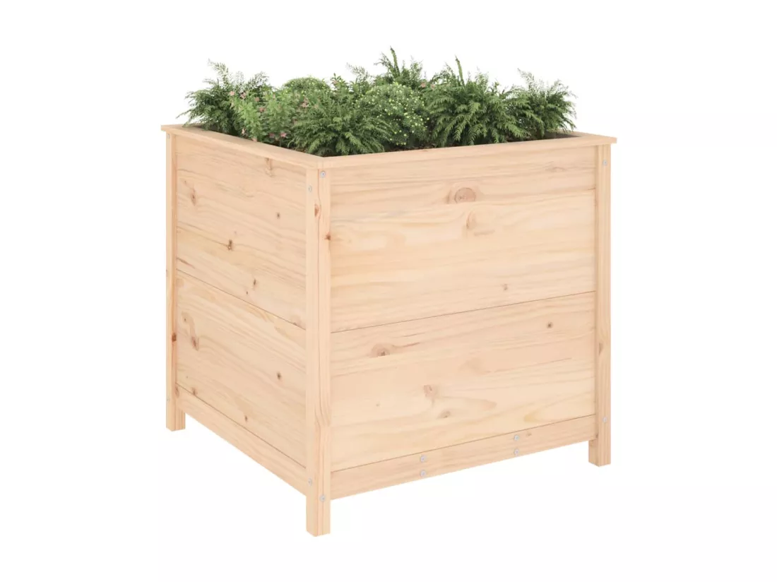 Jardinière 82,5x82,5x78 cm bois de pin massif
