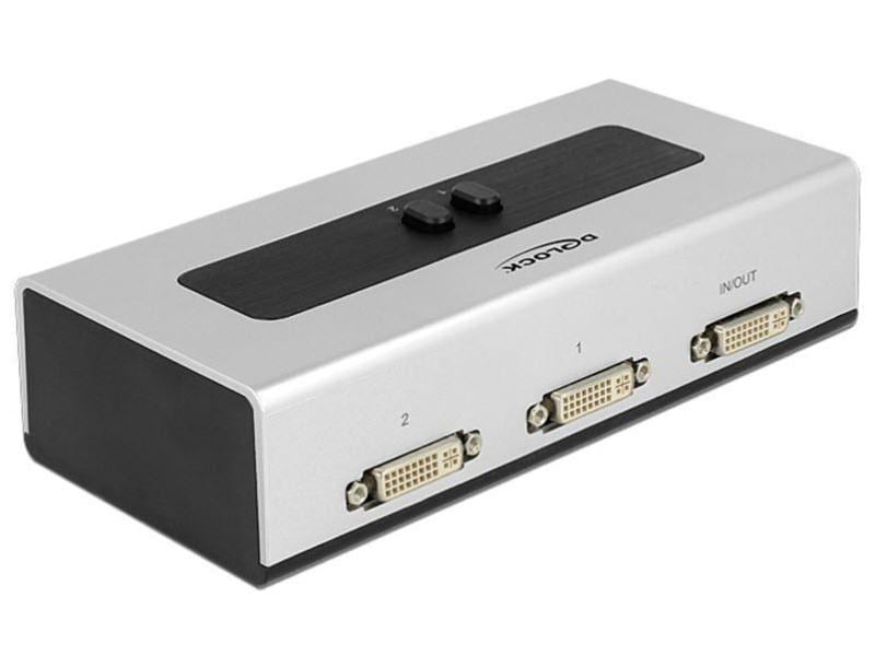 Delock Switchbox DVI 2 Port DVI-I (24 5) Bidirektionaler Umschalter