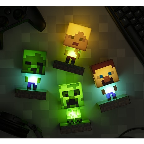 Minecraft Steve lampe - multifarvet