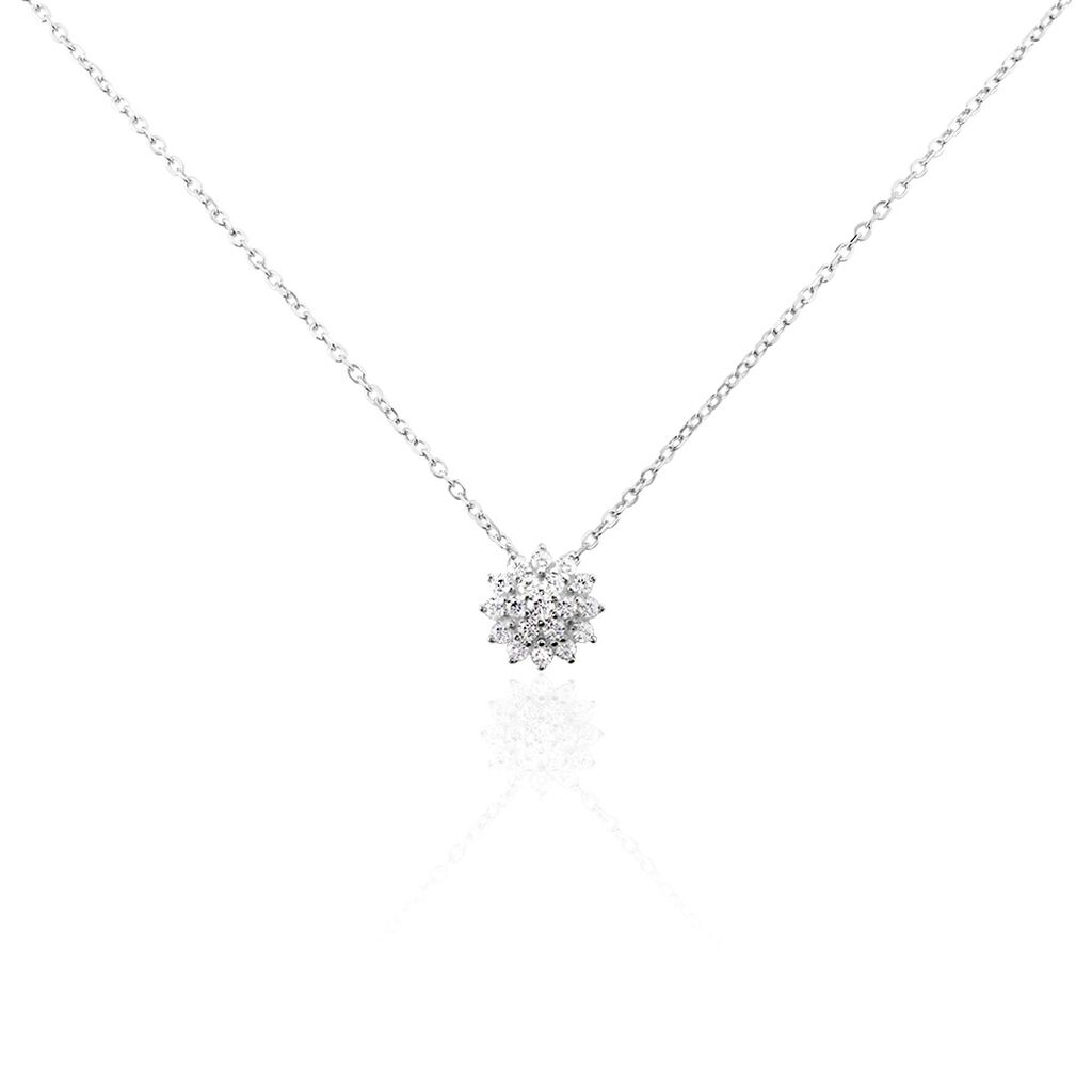 Collier Argent Blanc Maximille Oxydes De Zirconium