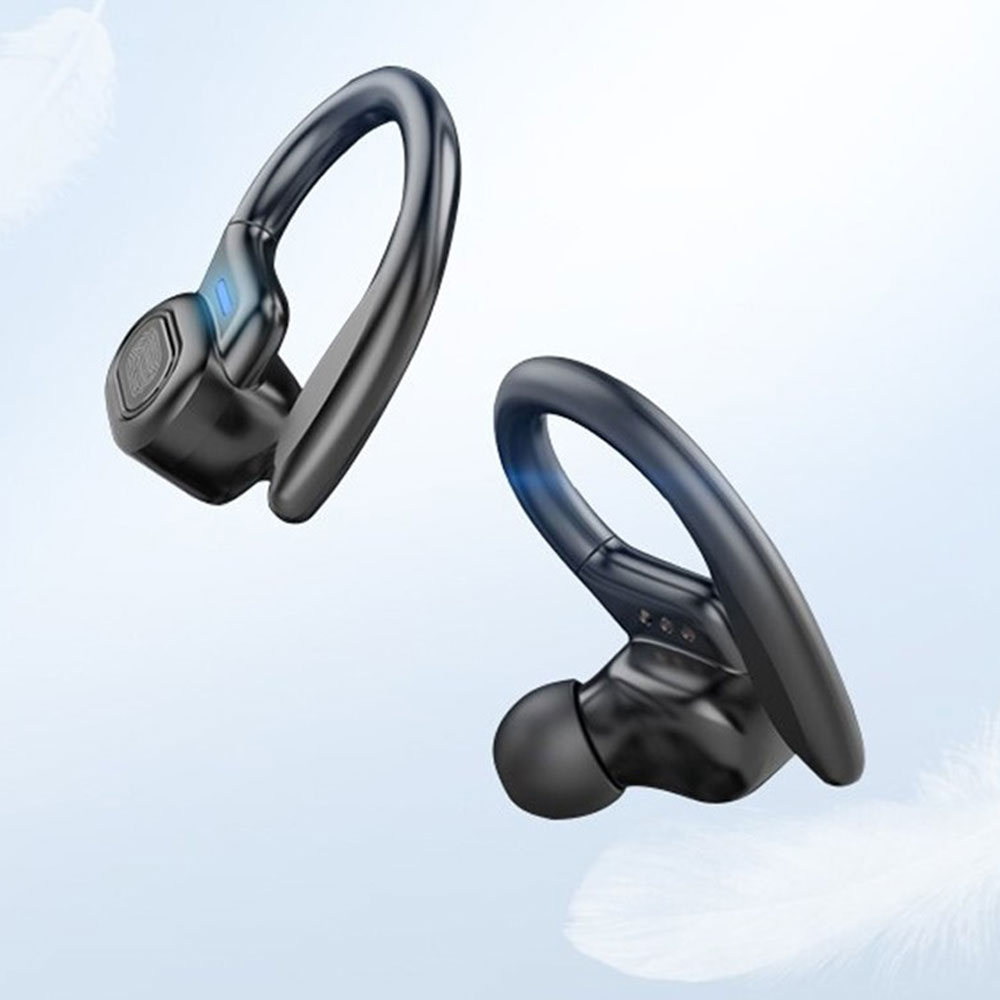 Kabellose TWS Bluetooth 5.0 In-Ear Sport Kopfhörer Headset   Ladecase mit Ladeanzeige (350mAh) - Schwarz