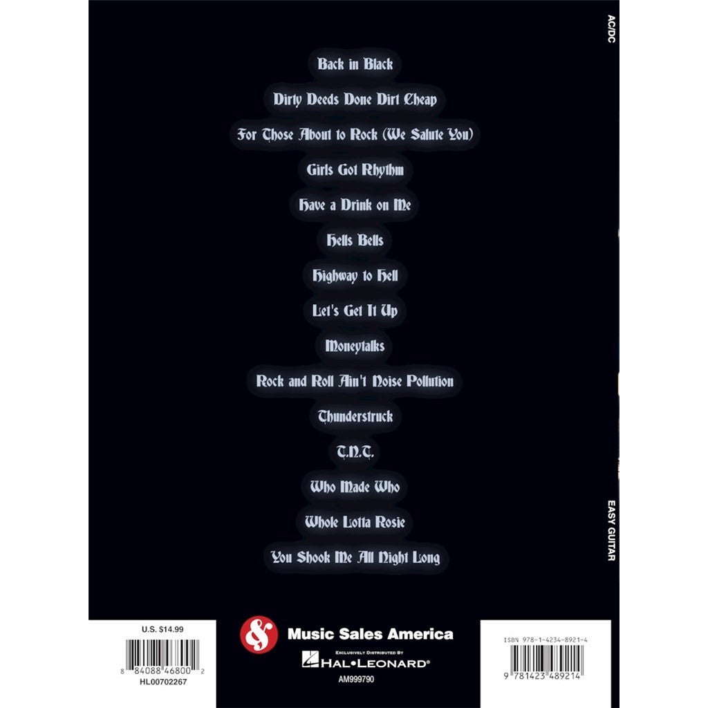 Hal Leonard AC/DC Easy Guitar songboek voor gitaar