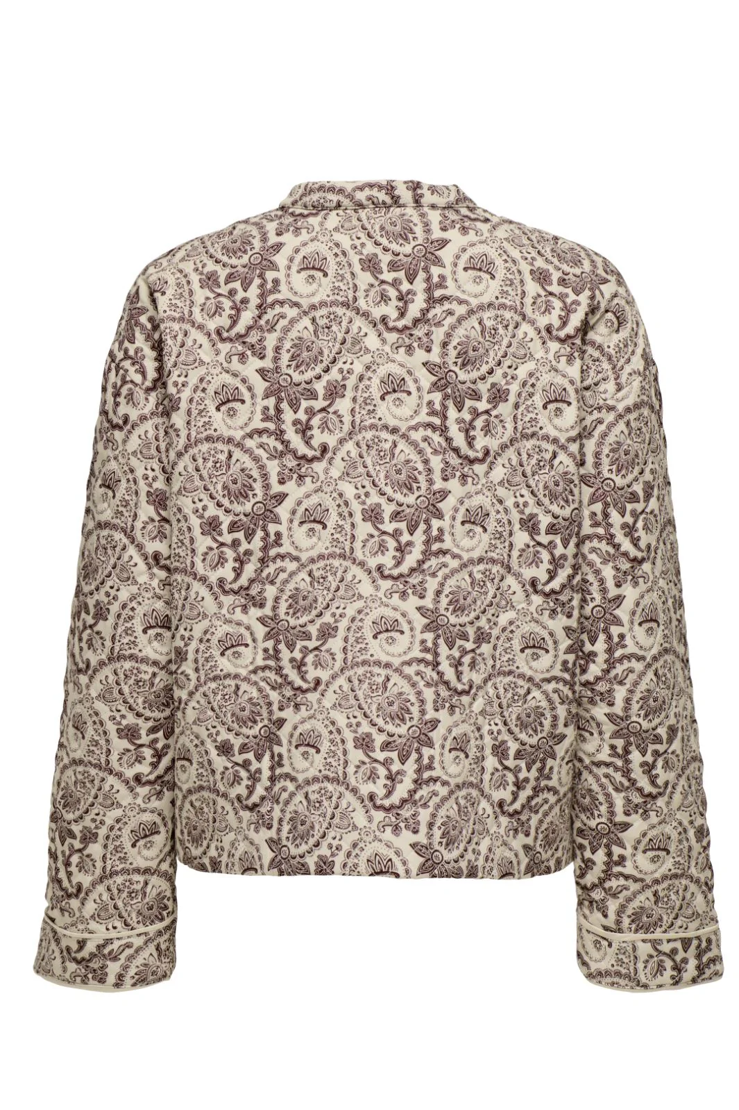 Only Onlhallie Quilted Jacket 4756642 egret zinfandel tile print