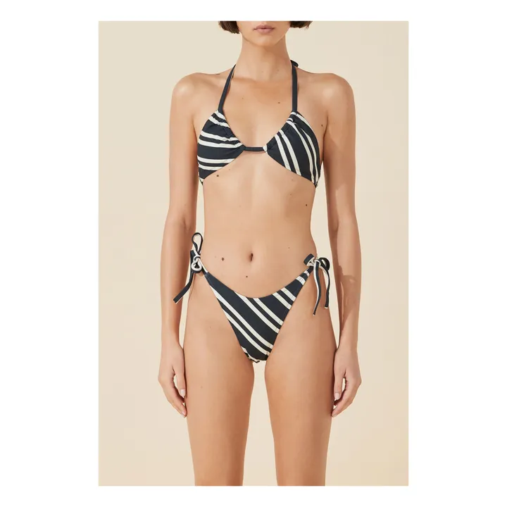 Zulu & Zephyr Bas de Maillot Rayé Noué | Noir