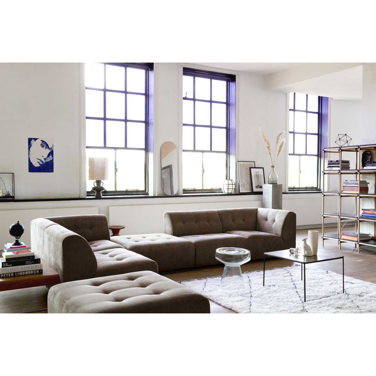 HKliving Vint hocker,corduroy rib, creme