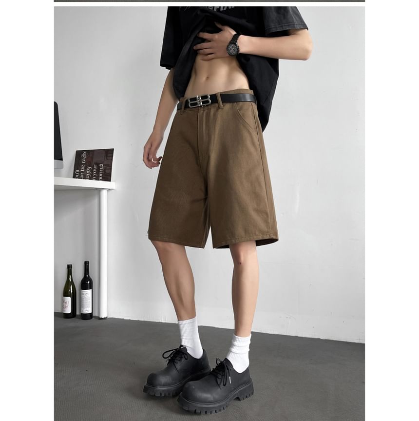 Filmas - Mid Rise Washed Wide Leg Jorts