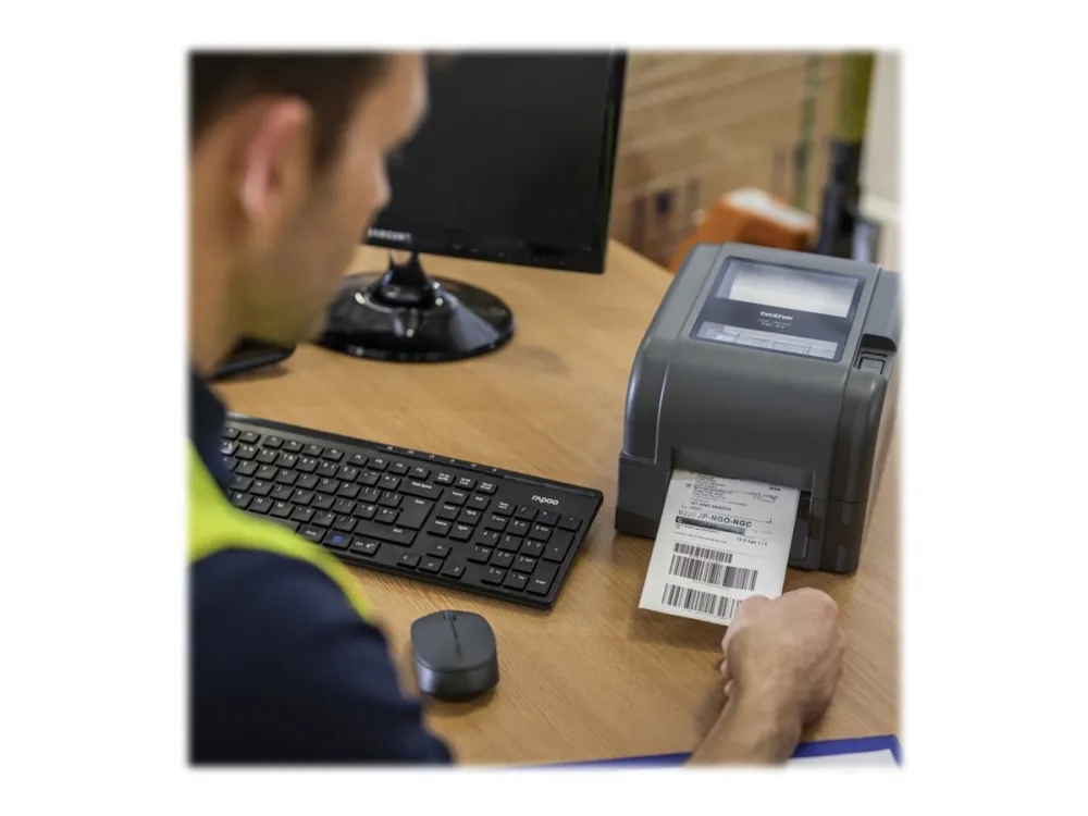 Brother TD-4420TN - Etiketprinter - direkte termisk/termisk overførsel - Rulle (11 cm) - 203 dpi - op til 152.4 mm/sek. - USB 2.0, LAN, USB vært, RS232C