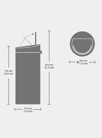 Touch Bin New afvalemmer, 30 liter, kunststof binnenemmer - White