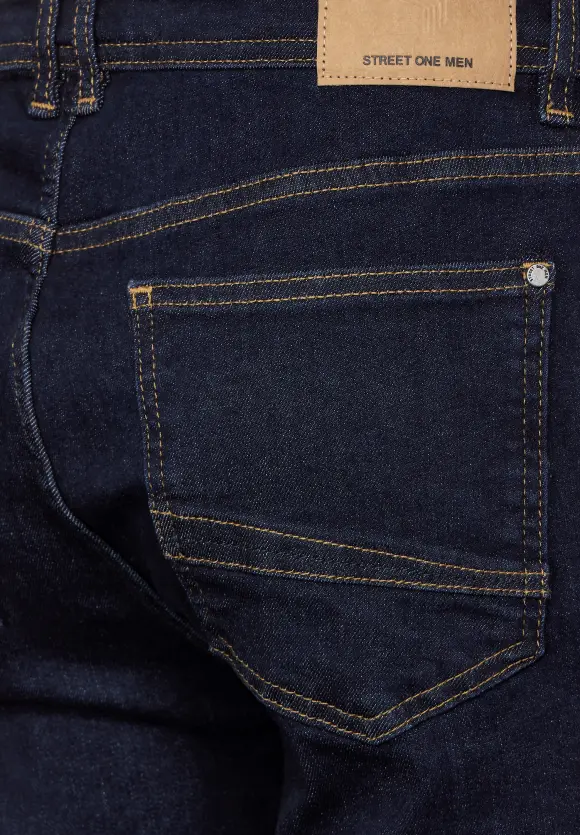 Slim Fit Jeans - dark blue rinsed wash
