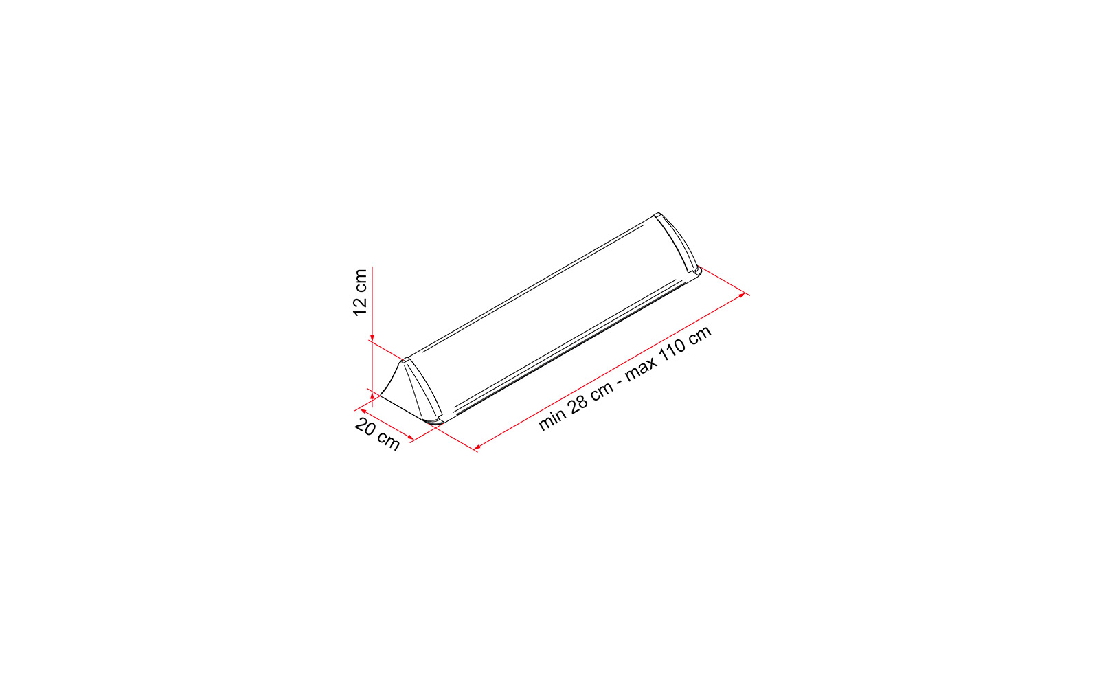 Fiamma Spoiler 40 für Dachhauben bis 40 cm