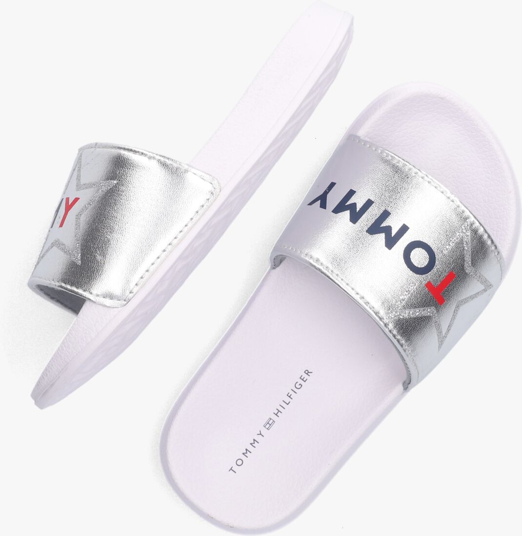 TOMMY HILFIGER zilveren tommy hilfiger badslippers 30890