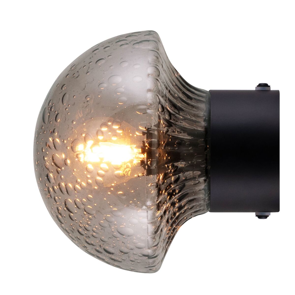 Fungo 16 vegglampe, røykfarget/svart