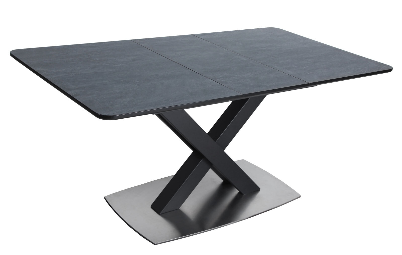 Tisch Hugo Schwarz/Dunkelgrau 130(170)x76x90 cm