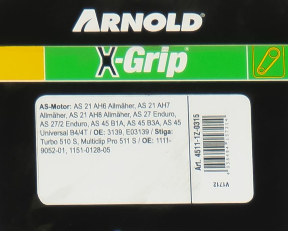 Courroie trapézoïdale x-grip v de type z 31,5