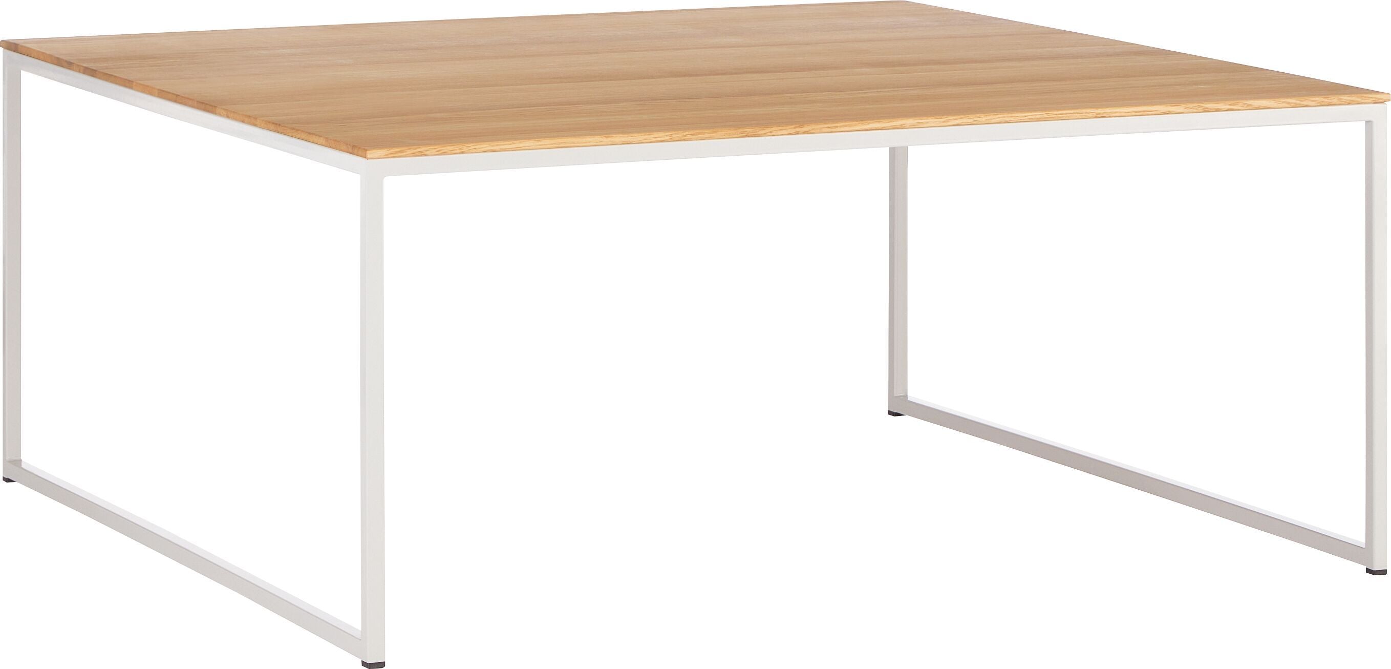 AVEA Salontisch - Eiche massiv / grau / B: 90.0 cm x T: 90.0 cm x H: 40.0 cm