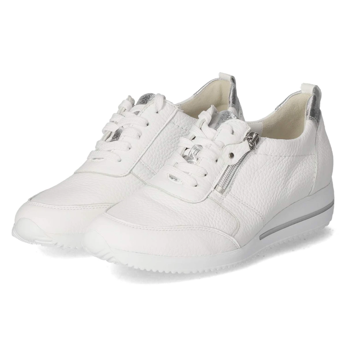 WaldläuferLow Sneaker HIMONA - WEISS SILBER