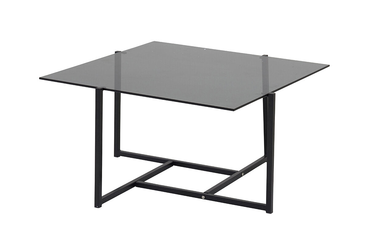 Hawi Salontafel - 80 x 80 cm - Grijs smoked glas