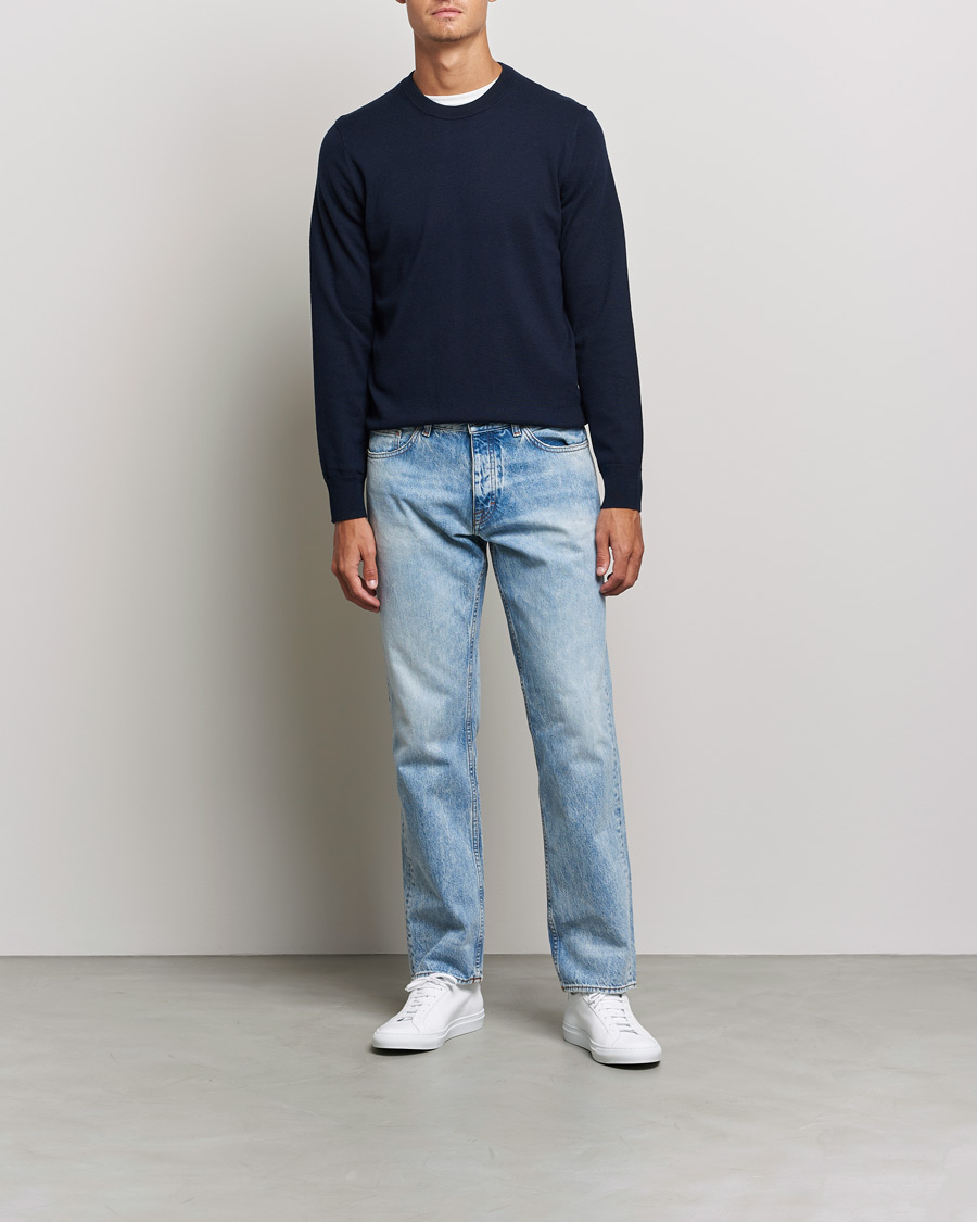 Filippa K Cotton Merino Basic Sweater Navy