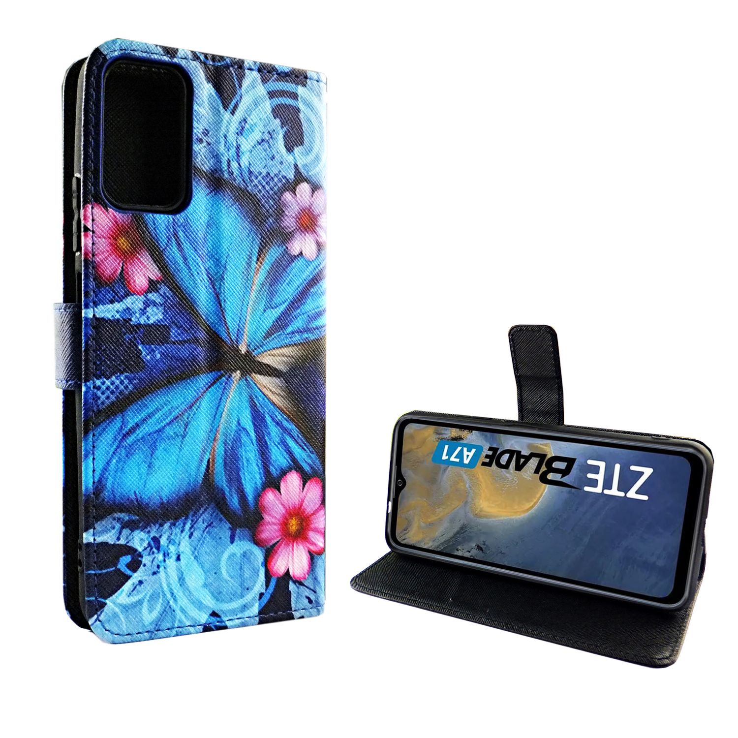 Handyhülle für ZTE Blade A71 Case Cover Schutztasche Schutzhülle Bookstyle Neu