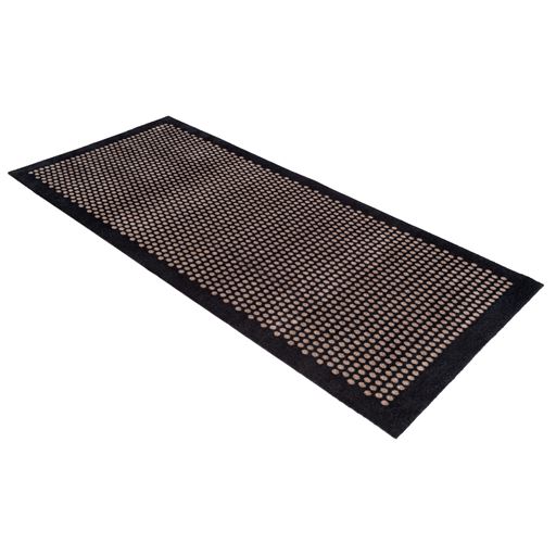 Tica Copenhagen Dot Gulvmåtte, Sort/Sand, 90x200 cm