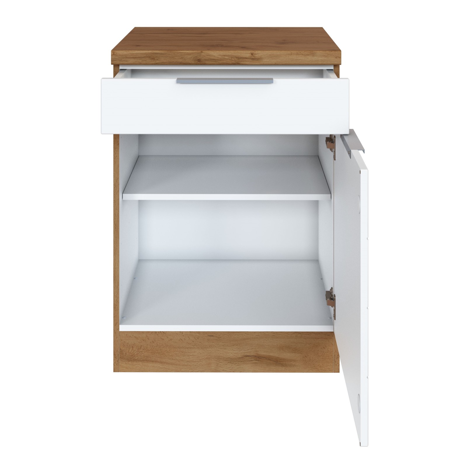 Anrichte FLORENZ - Wotaneiche-weiß matt- 60 cm