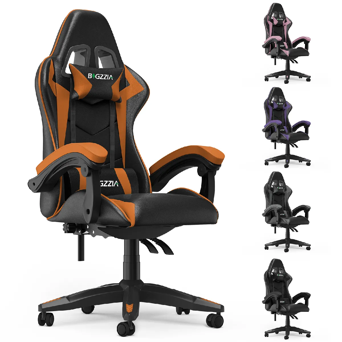 RATTANTREE Chaise de Gaming - Noir Orange