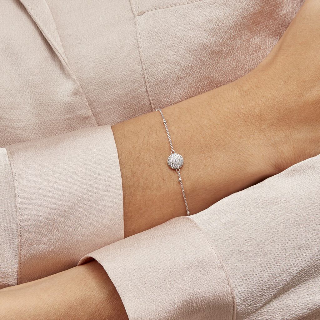 Bracelet Pascalin Argent Blanc Oxyde De Zirconium