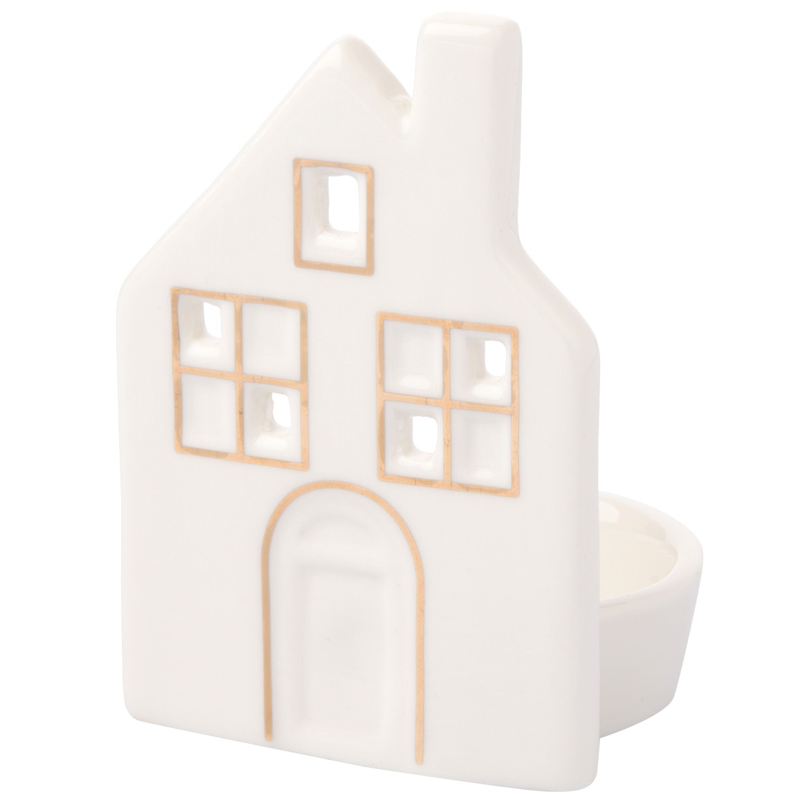My Home Kerzenhalter aus Keramik weiss
