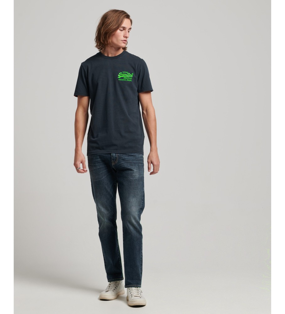Camiseta Superdry Vintage Logo Floral Azul Marinho