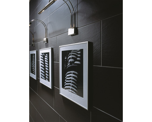 Porseleinen wand- en vloertegel Cliff Black 30 x 60 cm