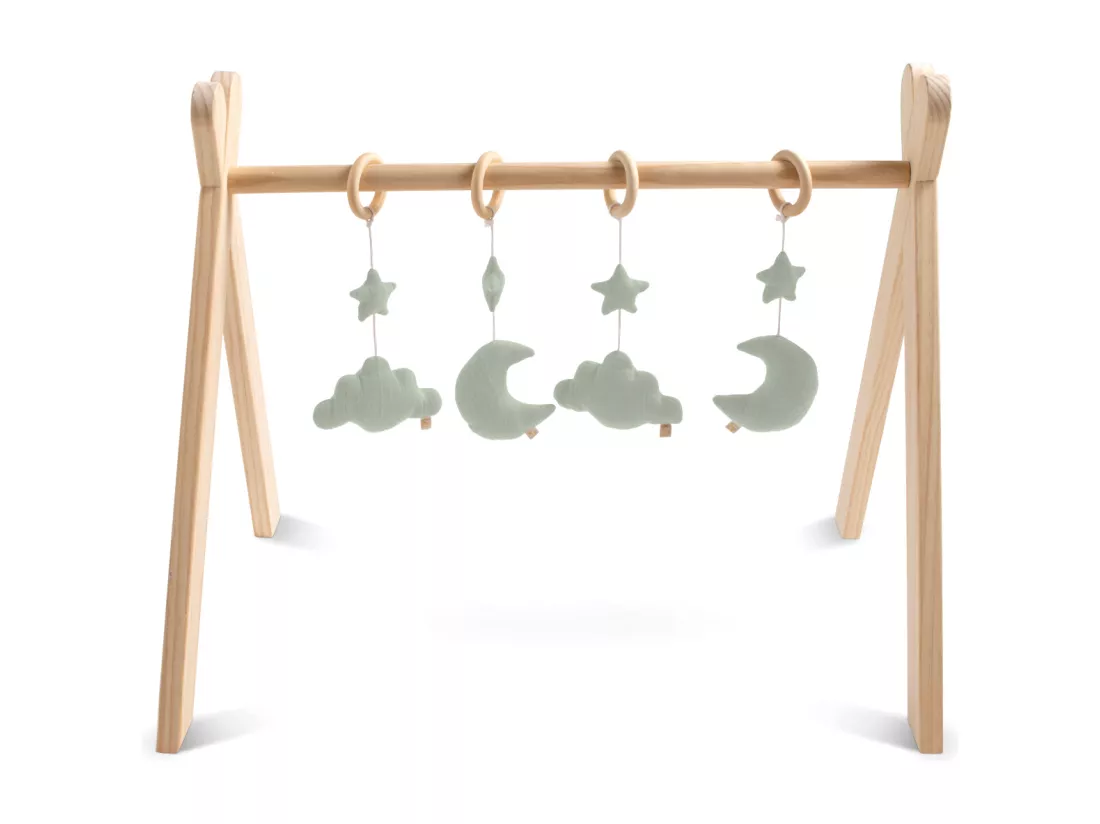 Arche d'éveil bois avec 4 jouets