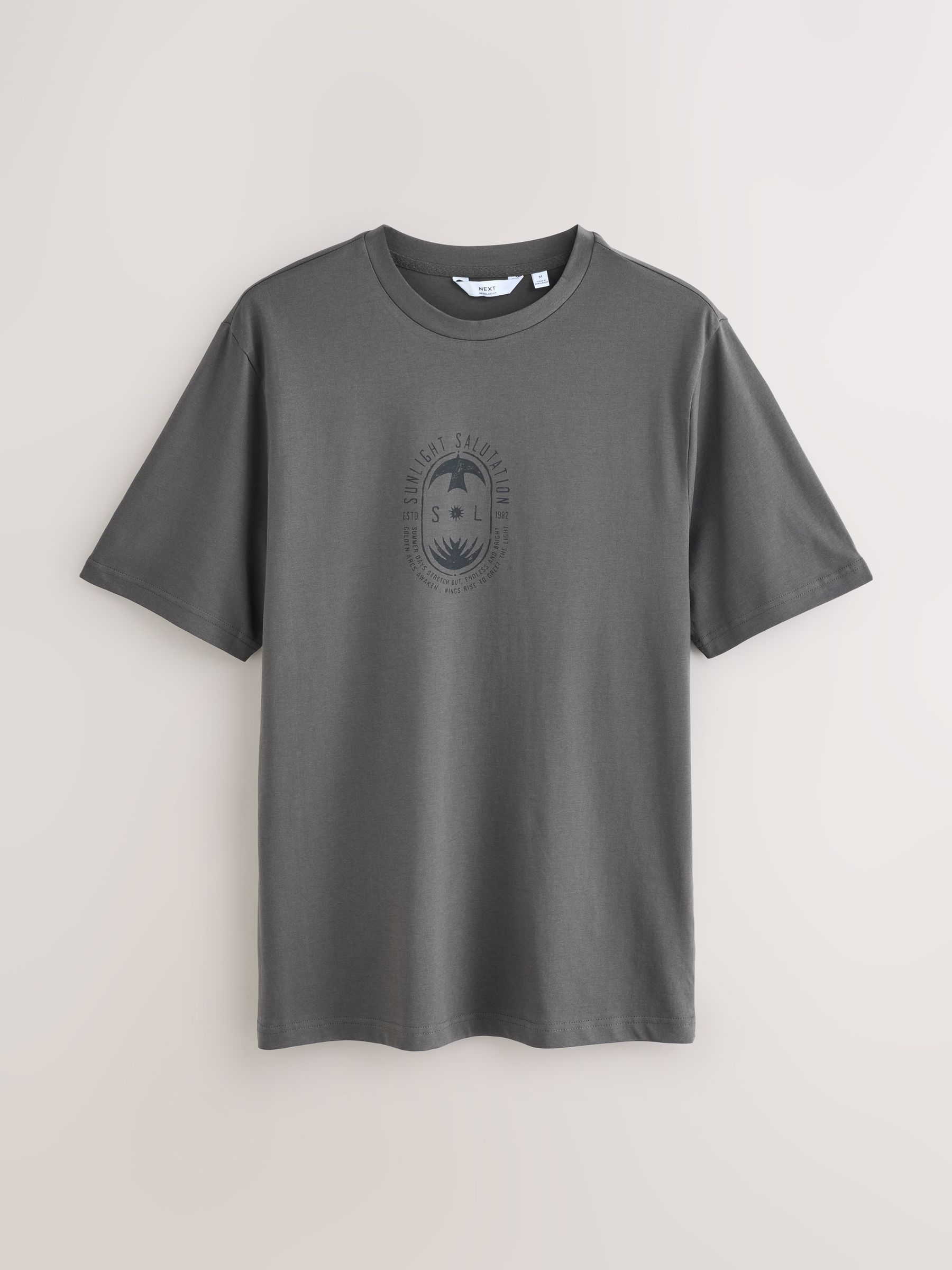Wit/blauw/grijs - Normale Pasvorm - Set van 3 T-shirts met print